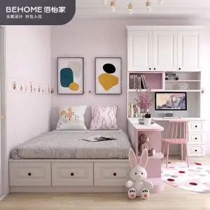 佰怡家榻榻米床衣柜一体女孩多功能卧室儿童房间全屋定制家具整体