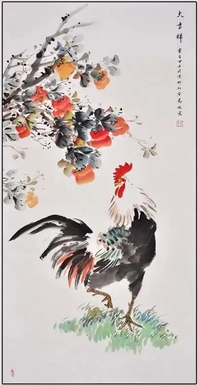 国画写意公鸡 !各种姿态 !敬请欣赏 !