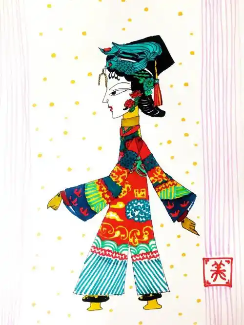 皮影简笔画 皮影简笔画图片大全简易