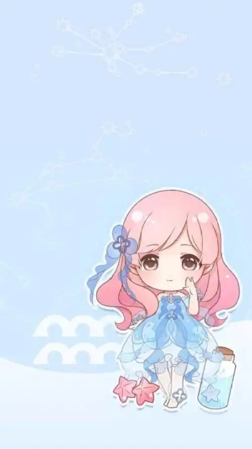 奇迹暖暖 水瓶座 星座少女 q版 套图 动漫 …-堆