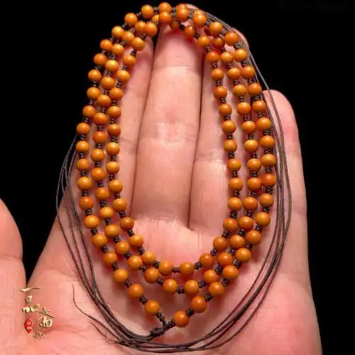 尊玉匠 橄榄核脖挂正圆光珠圆珠项链手链隔珠108颗手串配珠文玩配饰