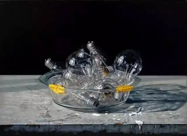 细而不腻逼真而又非真超写实主义画家冷军的作品