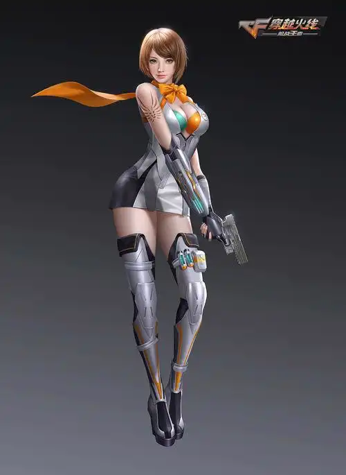 为游戏《穿越火线》创作的角色立绘和宣传海报