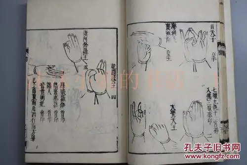 k9018印图和刻本线装一册宗教书佛教书佛教手势木板画佛性隐藏于众生