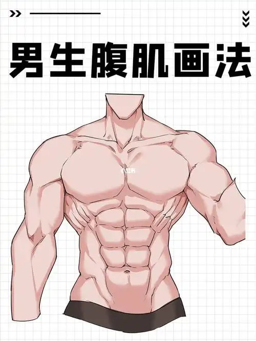 女生都爱偷偷看的性感腹肌画法75