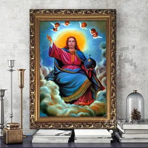 画圣耶稣挂画像天主基督教壁画餐厅卧室油画已售5新品淘宝￥23折后价