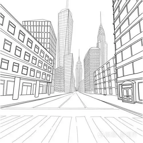 伦敦纽约城街道建筑景观