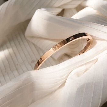 uhfr施华洛世奇手镯女18k玫瑰金彩金钛钢手环轻奢精致不掉色闺蜜手镯