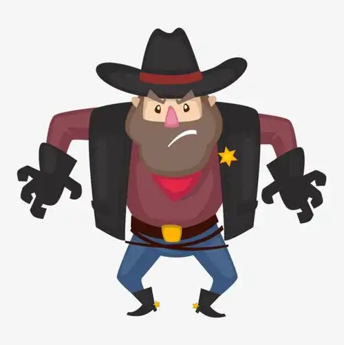 卡通西部牛仔