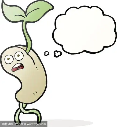 思想泡泡卡通发芽种子