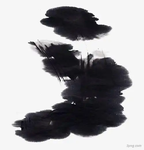 墨迹水墨高清大图png素材透明免抠图片-装饰效果
