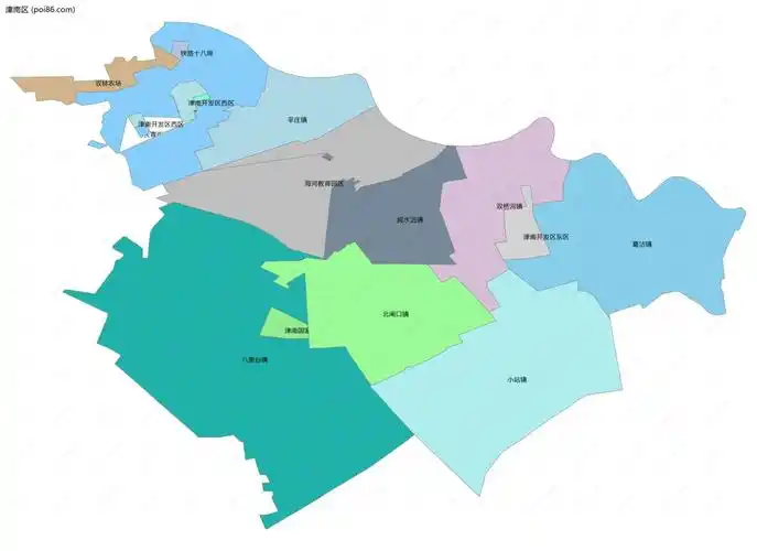 津南区边界地图