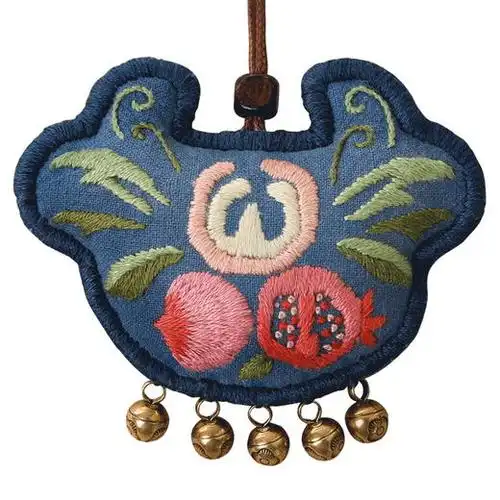 阿卡手工如意锁刺绣香囊diy手工材料包零门槛古风挂件创意礼物