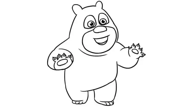 熊出没之熊大熊二简笔画