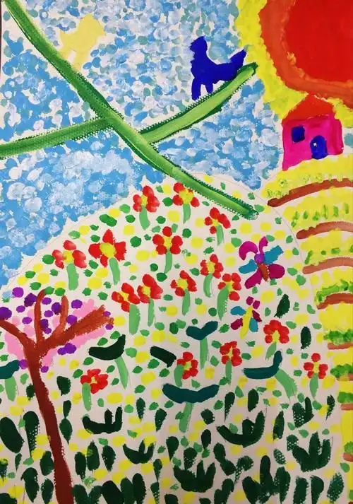 新城区小博士教育绘画作品《春天的颜色》0375-2226678