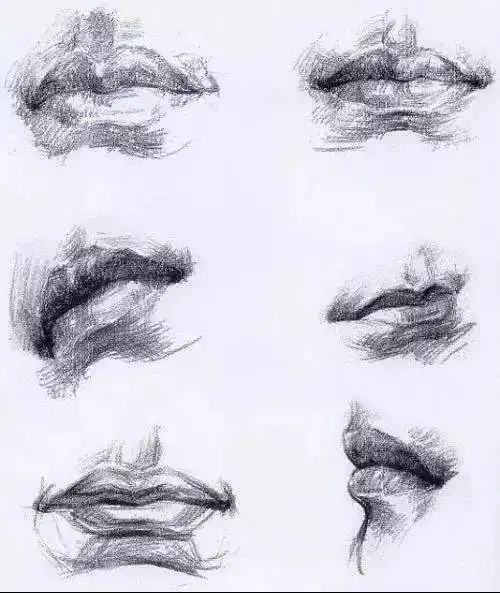 素描丨百媚千娇的嘴的画法_吾辰美术_零二七艺考