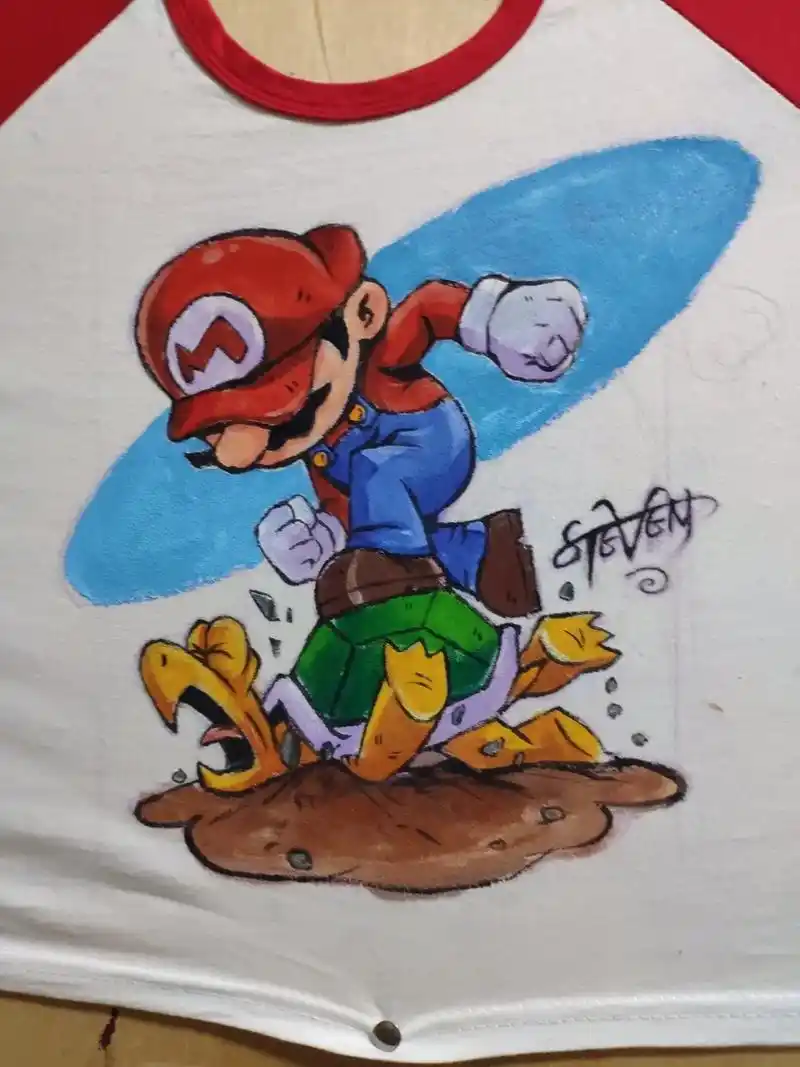 丙烯画:超级马里奥#原创手绘 - 抖音