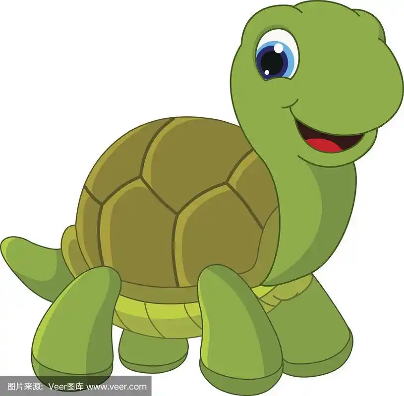 矢量插图的卡通海龟