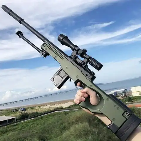 成人拉栓吃鸡装备连发狙击awm水弹枪15倍镜8手动软弹真人全套装
