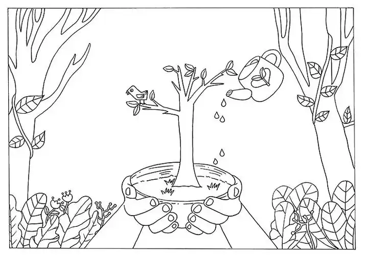 护苗行动手抄报.线稿可以分享
#手抄报模板 #护苗行动 #植