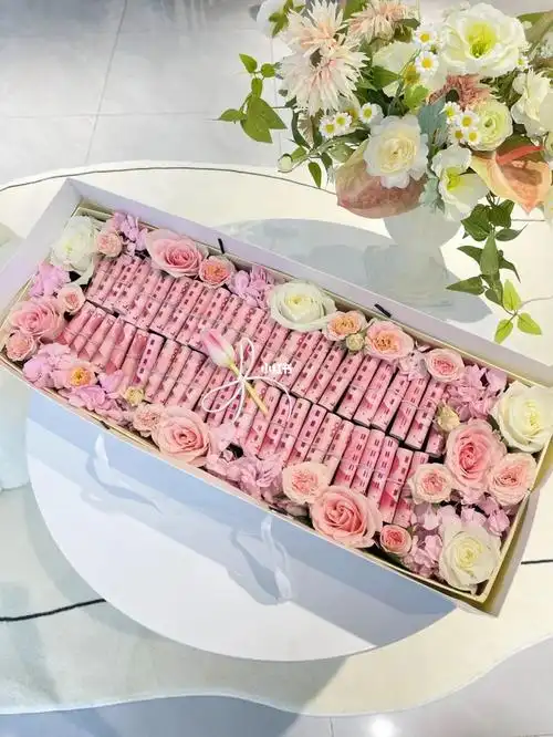 安阳花店5200现金花艺长方形礼盒