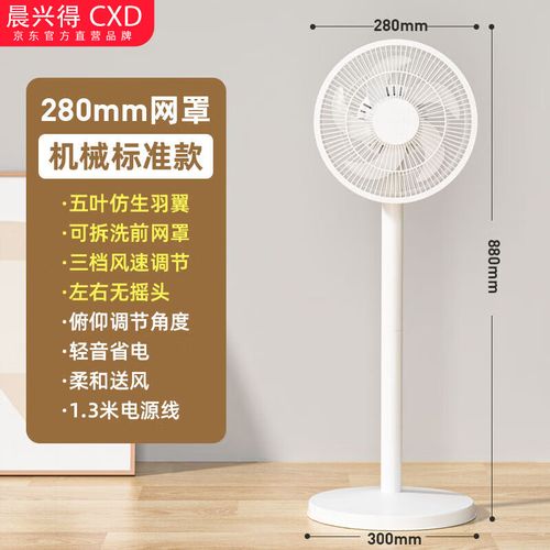 金龙电风扇家用摇头轻音宿舍小型台立式循环大风强力节能省电扇 五叶