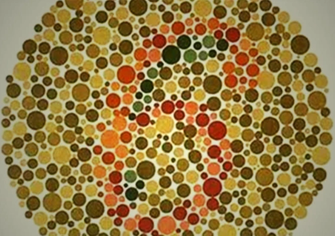 5张色盲色测试图,第5张正常人根本看不出来,只有色盲能看明白