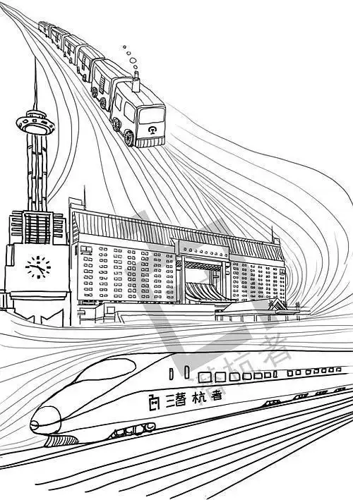 寺庙大钟的简笔画元上都遗址简笔画高大上的火车站简笔画半坡遗址博物