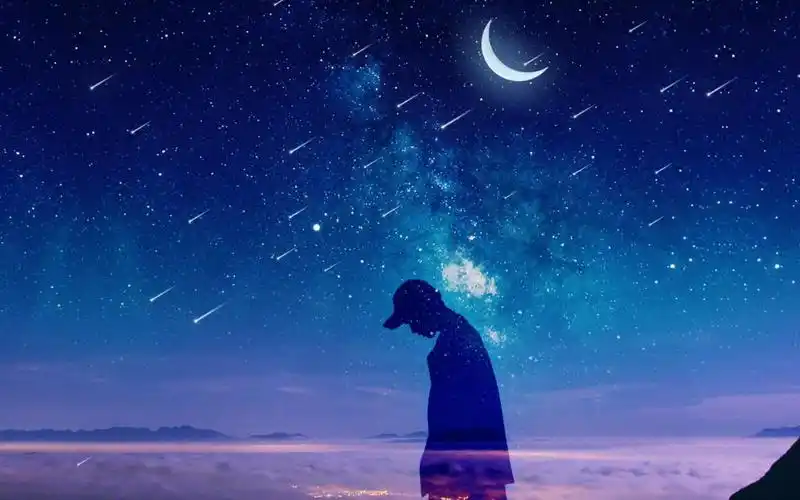 星空下的伤心人 9/9张图片 伤感图片 星空 唯美风景 伤感 星空 一个人