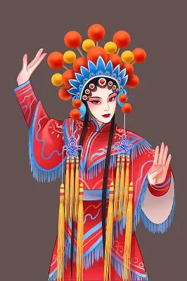 京剧手绘图片-京剧手绘图片大全-京剧手绘背景图片-觅知网