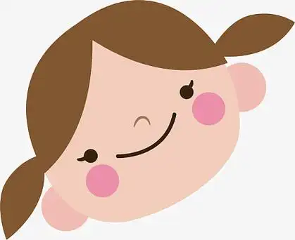 小女孩头像卡通素材_小女孩头像卡通图片元素-觅元素