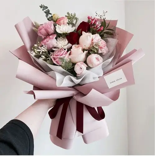 鲜花速递同城配送韩式自然风混搭玫瑰小花束送女友妈妈生日礼物山东