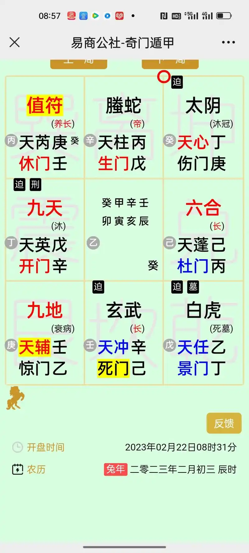 二月初三辰时起局,阳遁九局 - 抖音