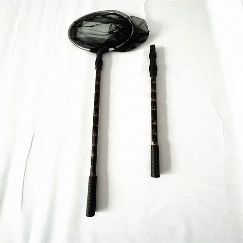 批发铝合金花杆抄网竿钓鱼抄鱼杆伸缩抄网杆可折叠便携组合户外鱼