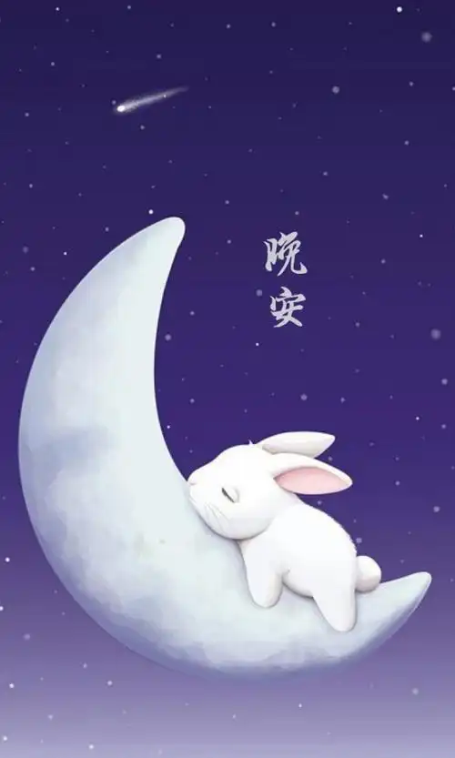 晚安可爱的小白兔