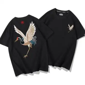 支持国货李宁中国风国潮t恤男潮流学生2022新款夏季宽松圆领潮牌仙鹤