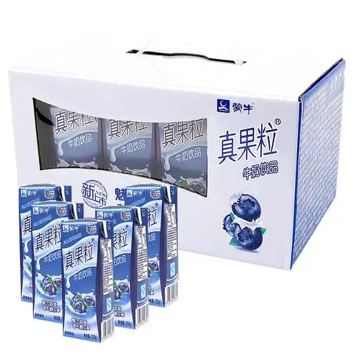 蒙牛真果粒牛奶饮品(蓝莓果粒)250g*12盒/箱-mc母婴网