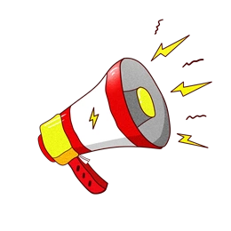 卡通喇叭喊话蝴蝶结大喇叭图片卡通喇叭元素免抠图片素材简式大喇叭