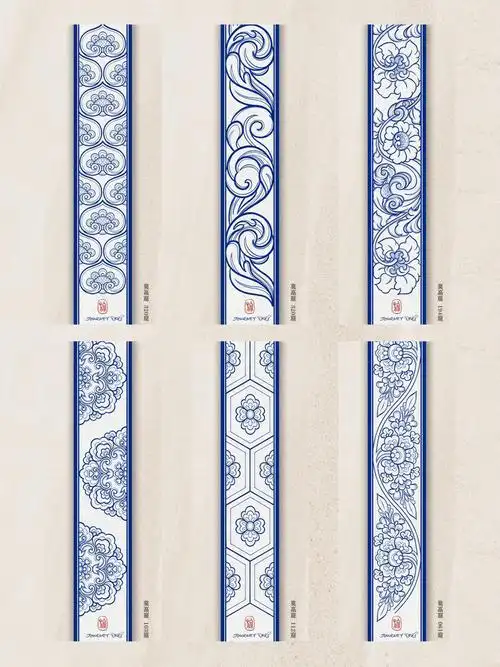 敦煌壁画临摹最近画的6款边饰纹样合集