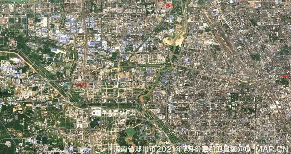 卫星影像地图更新河南省2021卫星图郑州市2021卫星图