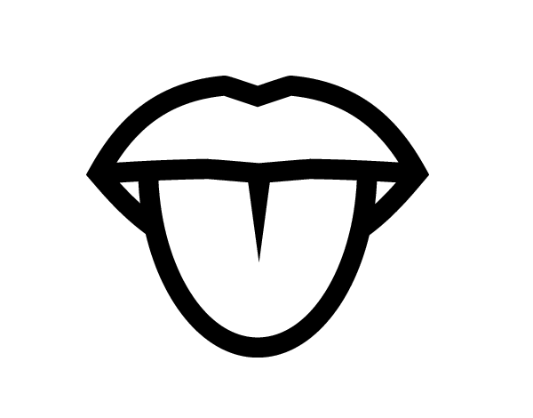 舌头线稿图片