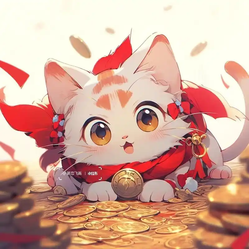 申请成为你的招财头像|可爱的招财猫 钱钱快到碗里来 暴富 暴富 暴富