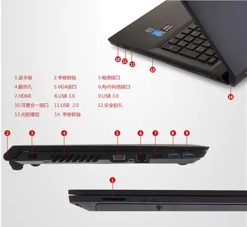 全新联想笔记本电脑商用b系列15.6英寸大屏笔记本b50-70 正品行货