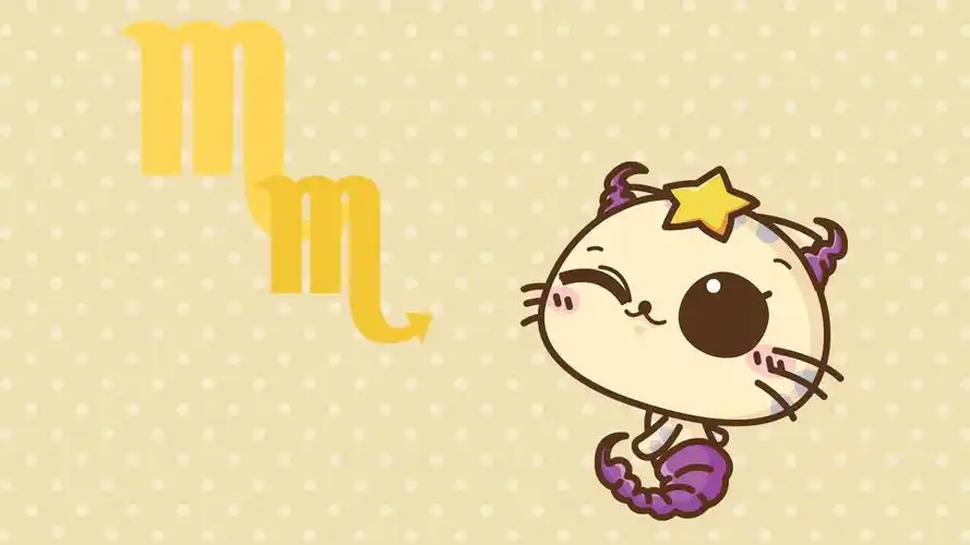 电脑壁纸 动漫卡通 生肖星座 天蝎座卡通创意插图