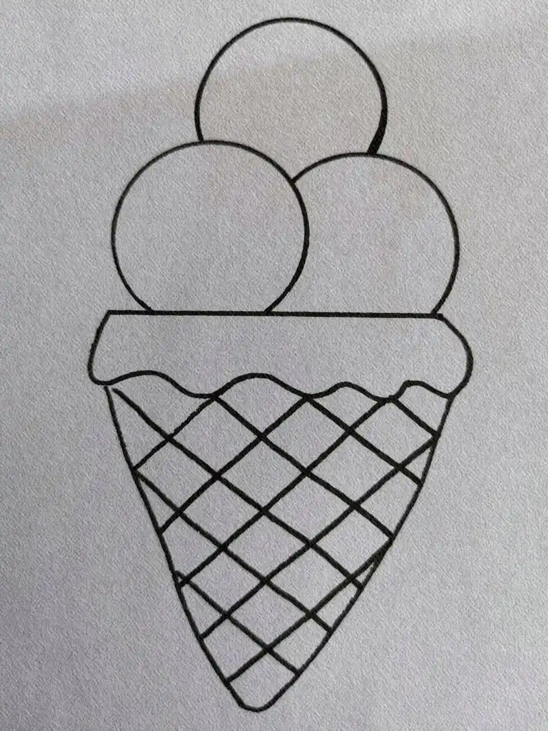 冰淇淋简笔画教程