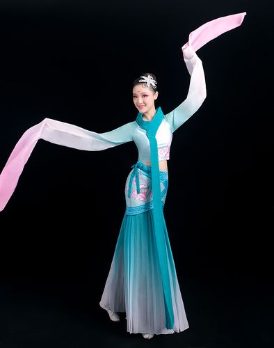 原版采薇舞蹈服装古典水袖舞孔子舞剧飞天仙女嫦娥奔月汉服演出服