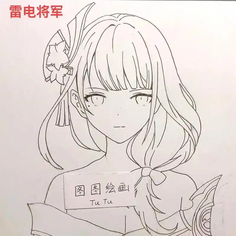 原神人物角色合集,手绘线稿上线,可以收藏下载啦,对了,检查一 - 抖音