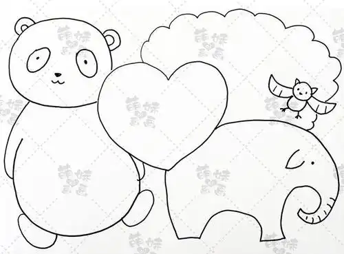 一起学画保护野生动物主题手抄报模板,拒食野味,从我做起!