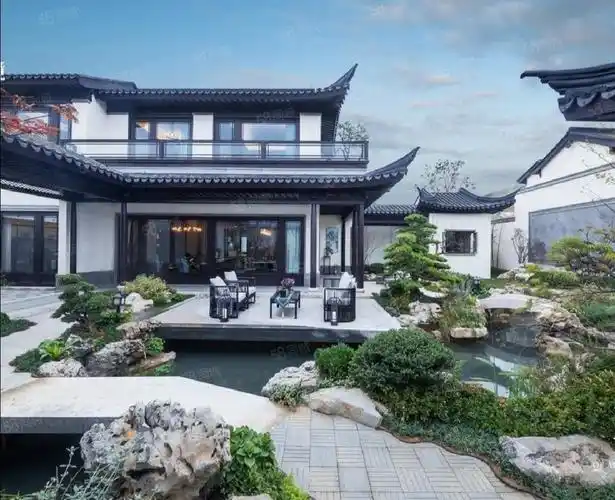 降价60万急售蓝城观云首排精装中式合院别墅,临一线高尔夫景观