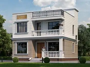 简单的二层平顶小别墅设计图纸及效果图_农村两层别墅设计图纸,鼎川